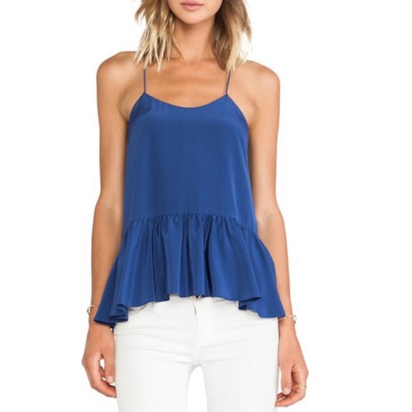Tibi. Silk Navy Tank. Size 6 - Picture 1 of 3